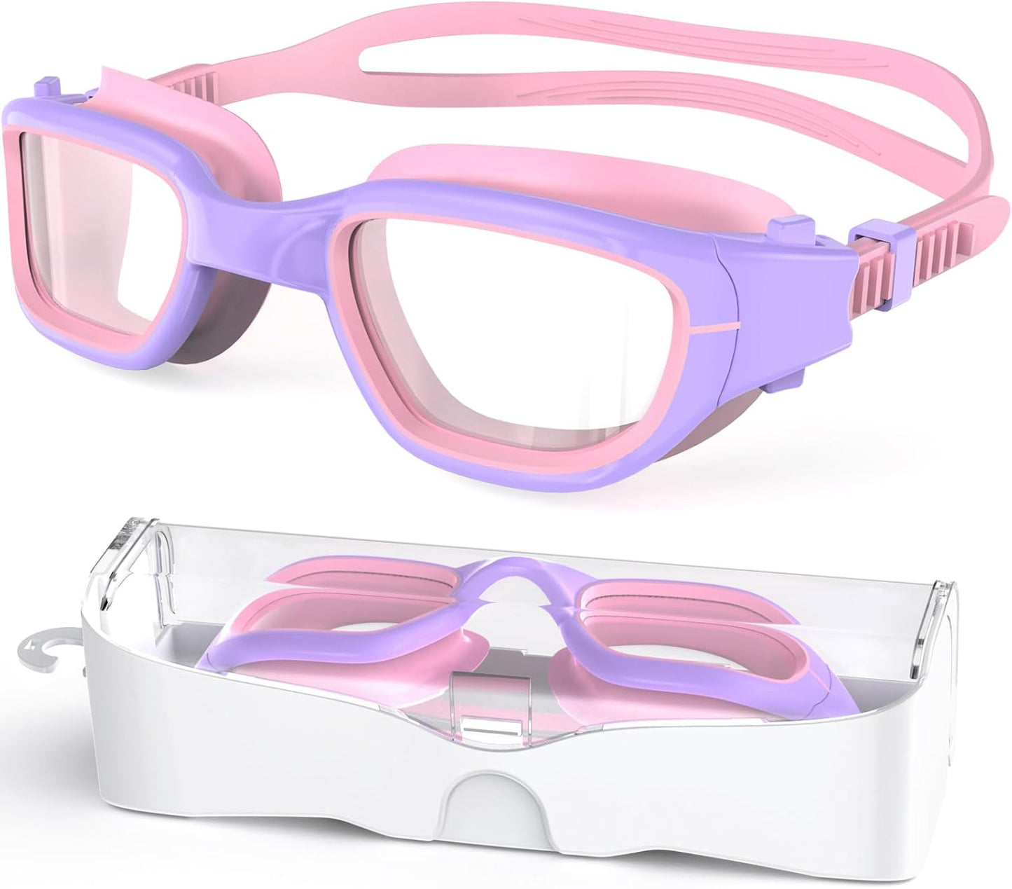 Kids Swim Goggles,Swimming Goggles for Kids 6-14, Anti-Fog UV Protection Pool Glasses for Boys Girls