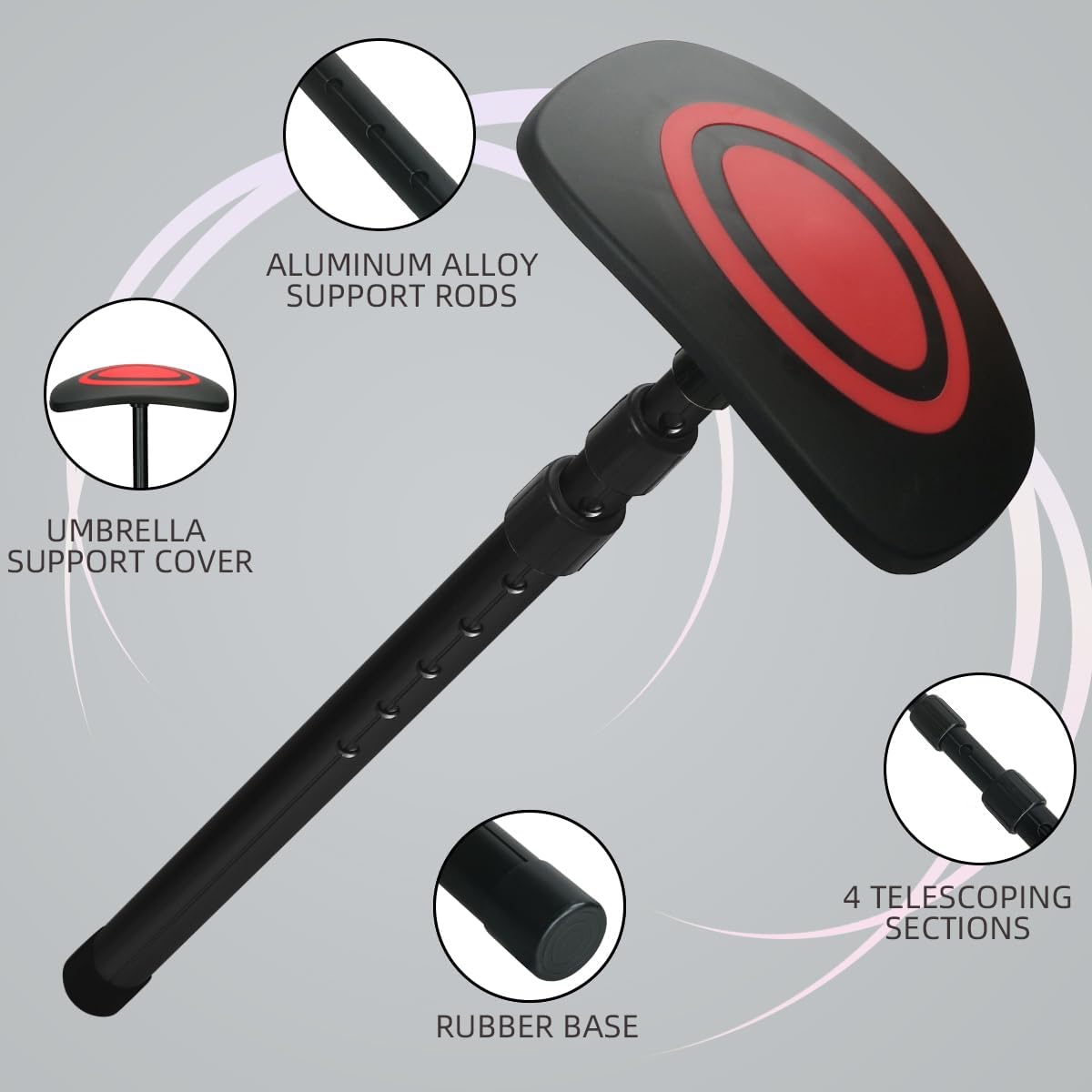 LTY Golf Travel Support Arm, Golf Travel Brace, Golf Travel Protection Kit, Golf Travel Bag Support System - Featuring a New Shape Designed for Better fit with Golf Bags