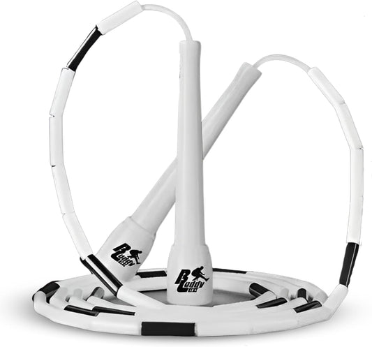 Buddy Lee New Beaded Jump Rope – Adjustable Skipping Rope for Kids & Adults – Durable, Tangle-Free Fitness Jump Rope with Ergonomic Handles for Cardio, Training & Outdoor Workouts