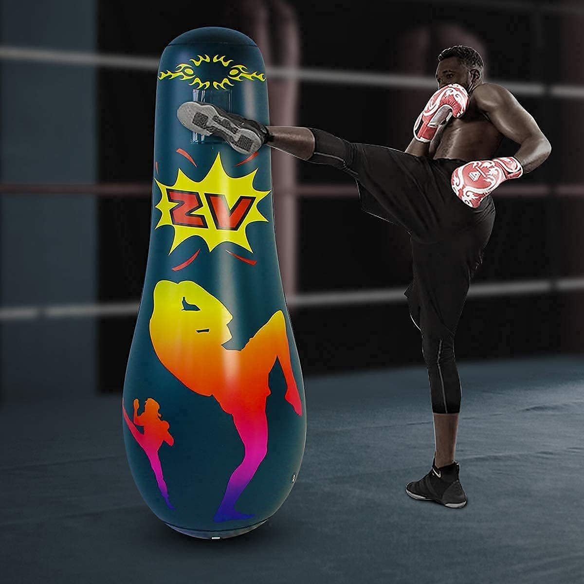 Punching Bag for Kids, Free Standing Boxing Bag for Bounce Back Focus Punching Bag for Practicing Karate, Taekwondo, De-Stress Boxing Bag for Kids.