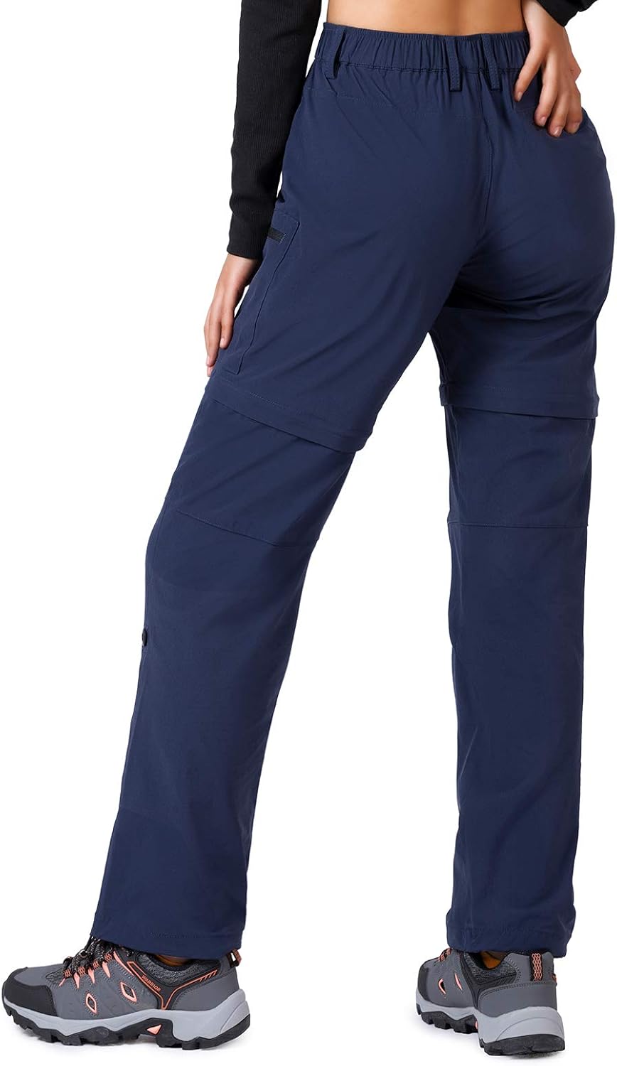 Cycorld Women's-Hiking-Pants-Convertible Quick-Dry-Stretch-Lightweight Zip-Off Outdoor Pants with 5 Deep Pockets