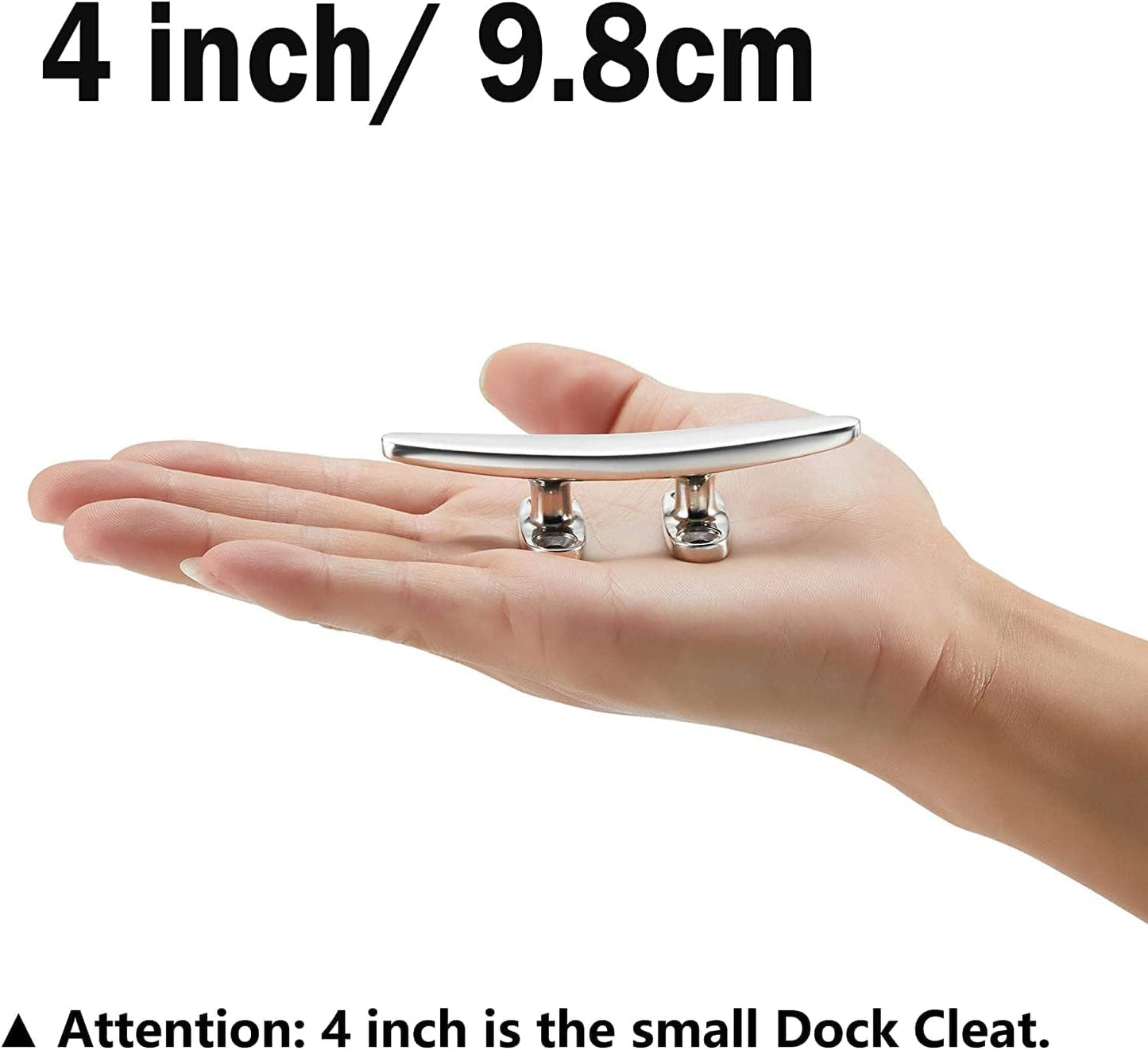 Boat Cleat Open Base Boat Cleat, Dock Cleat All 316 Stainless Steel Boat Mooring Accessories, Free Installation Accessories Screws(4/5 /6/8 inch)
