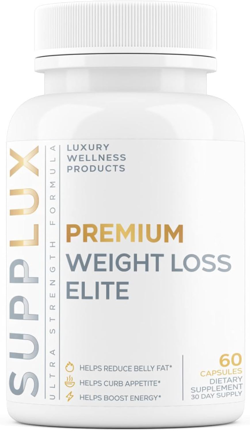 Premium Weight Loss Elite | Supports GLP-1 Pathway Function | Weight Loss Pills for Women, Fat Burner for Men | 5 Strategic Backed Ingredients | 3rd Party Tested Supplement - 60 Pills