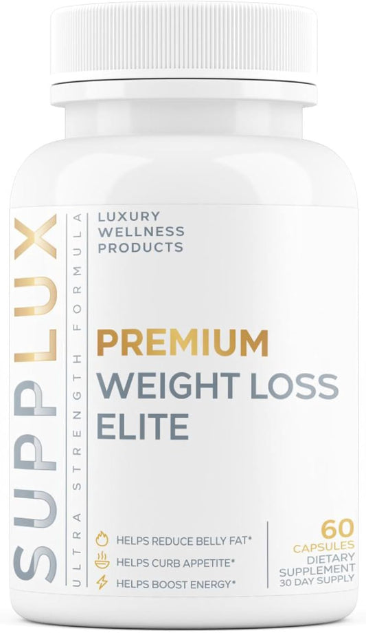 Premium Weight Loss Elite | Supports GLP-1 Pathway Function | Weight Loss Pills for Women, Fat Burner for Men | 5 Strategic Backed Ingredients | 3rd Party Tested Supplement - 60 Pills