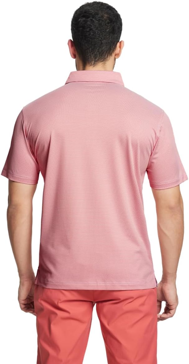 M MAELREG Golf Shirts for Men Dry fit Sports Jacquard Lightweight Performance Texture Short Sleeve Collared Polo Shirts