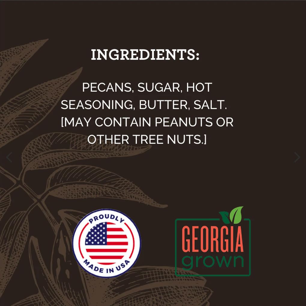 Hudson Pecans - Sweet Heat Pecans, 8oz, Perfectly Balanced Flavors to Compliment with a Delighftul Sweet Sensation + a Little Kick