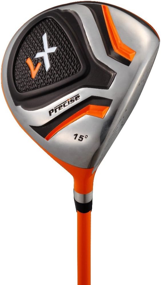 Precise X7 Kids Golf Clubs Set for Ages 3-5, 6-8, 9-12 | Right/Left Hand Girls & Boys Golf Clubs with Lightweight Graphite Shafts, Hybrid & Stand Bag