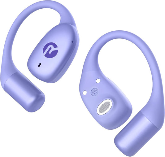 Raycon Essential Open Earbuds – True Wireless Open Ear Bluetooth 6.0 Headphones, Ultra-Lightweight, Comfort Hook Design, IPX4 Water Resistant, 36 Hours of Battery Life (Purple)