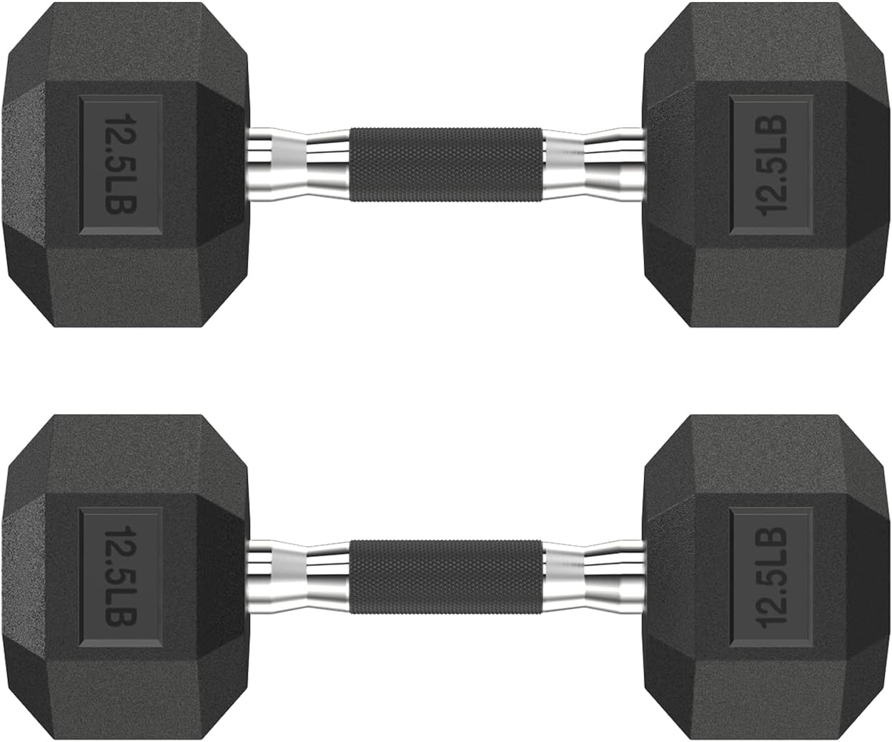 Hex Dumbbell Set 2.5-400 lb, Rubber Encased Exercise & Fitness Dumbbells, Weights Dumbbells Set of 2, Hand Weight for Strength Training