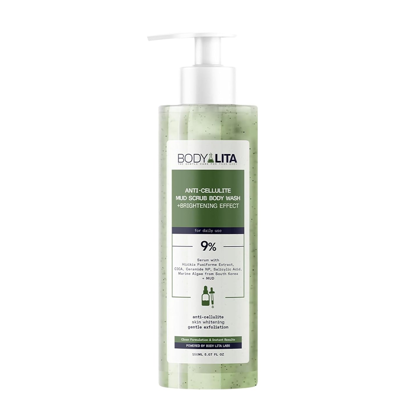 Anti Cellulite Mud Scrub Body Wash, Reduces Cellulite, Gentle Exfoliating, Improves Skin Texture, Provides a Smoother Look, 5.07 Fl Oz (1)