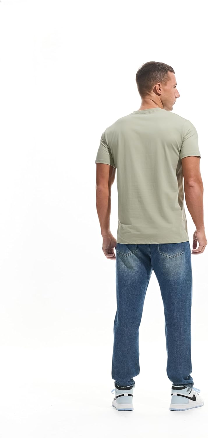 VEIISAR Premium V Neck T Shirts for Men - Modern Fitted Tees Vneck Undershirts