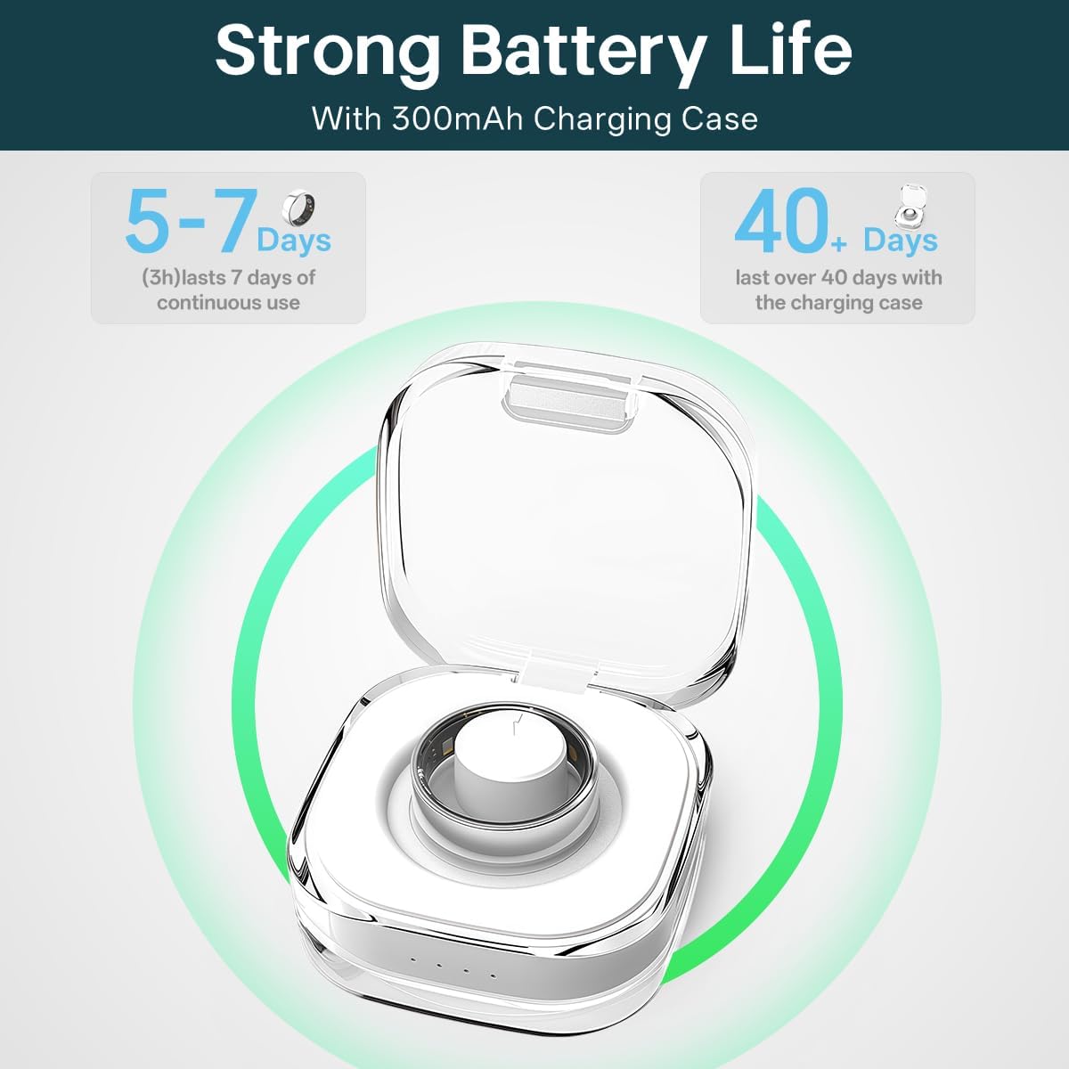 Smart Rings for Women Men,Fitness Tracker Ring,Heart Rate,Blood Oxygen,Blood Pressure,Step Tracker,Sleep Monitoring,No Subscription Fee,IP68 Waterproof Smart Ring for iphone&Android(Silver 10)