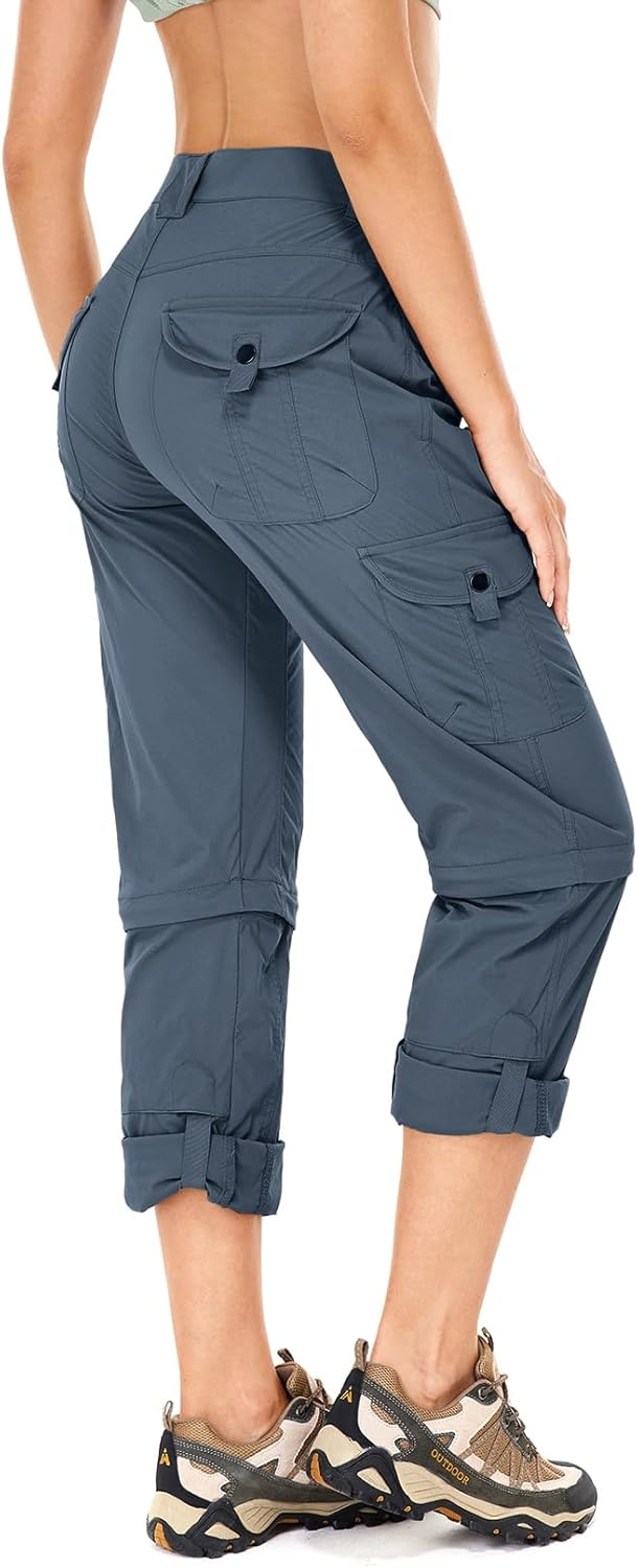 Women's Hiking Pants Convertible Quick Dry Lightweight Zip Off Fishing Travel Safari Pants