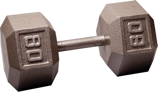 Body-Solid Cast Iron Hexagon Dumbbell, Hand Weights For Men and Women, Weight Dumbbells for Strength Training, Body Building Home Gym Training Gear