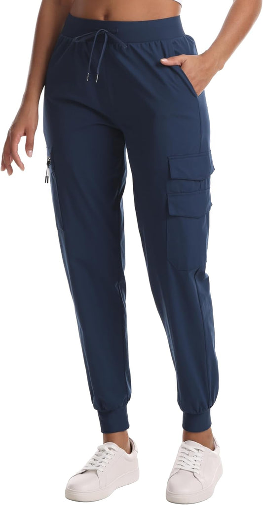Women's Hiking Pants with Pockets Water Resistant Lightweight Quick Dry Cargo Pants for Travel Outdoor