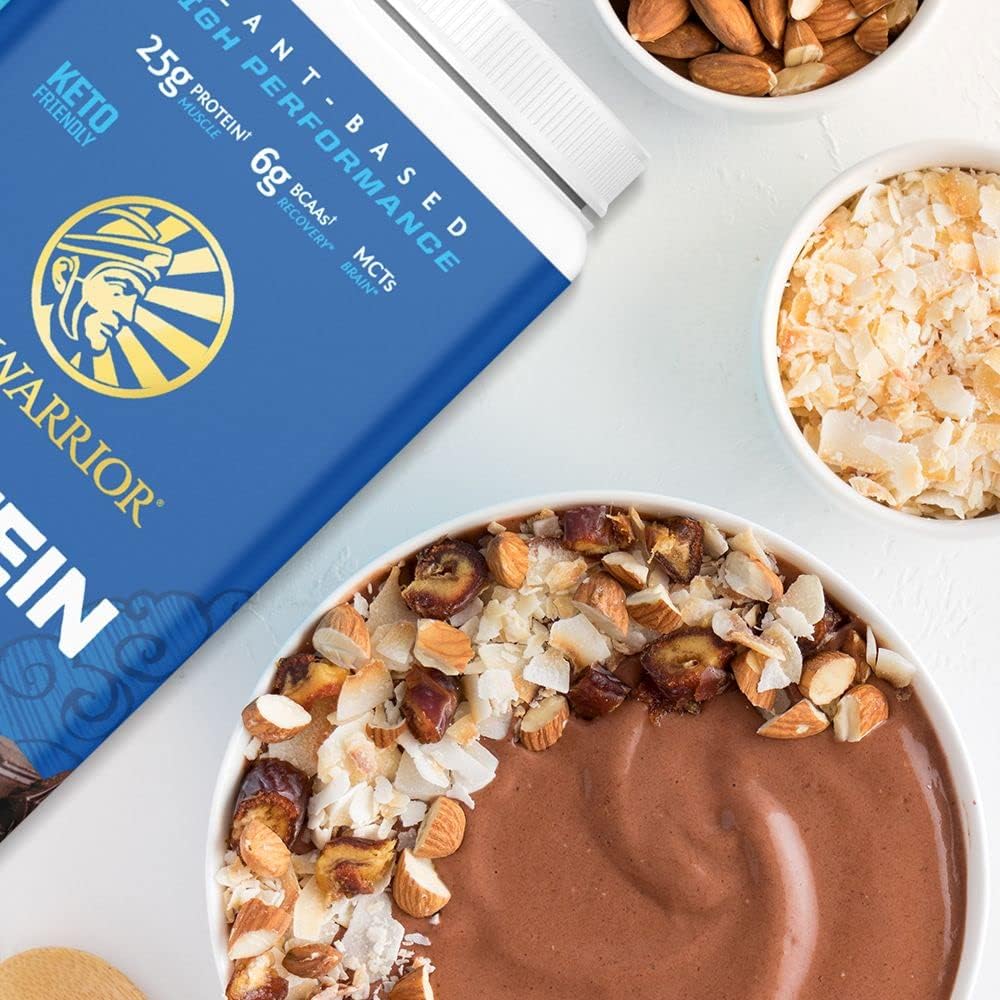 Organic Plant Based Protein Powder | Vegan Organic Protein Powder Chocolate Flavored with BCAA Amino Acids & Hemp Seed Pea Blend | Non-GMO Soy Dairy Filler & Gluten Free (Chocolate, 17 Servings)