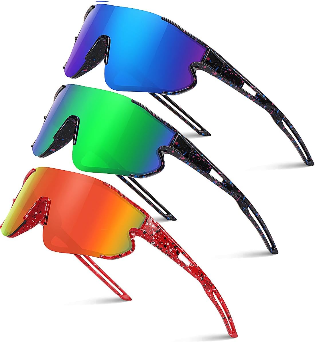 Kids Baseball Sunglasses for Boys Girls Youth Softball Cycling Sports Sunglasses UV400 Protection Age 5-12