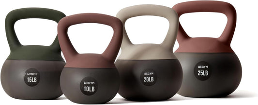 Soft Kettlebells with Cushioned Impact-Resistant Base and Anti-Slip, Wide-Grip Handle for Home Workouts, Weightlifting, and Full Body Strength Training