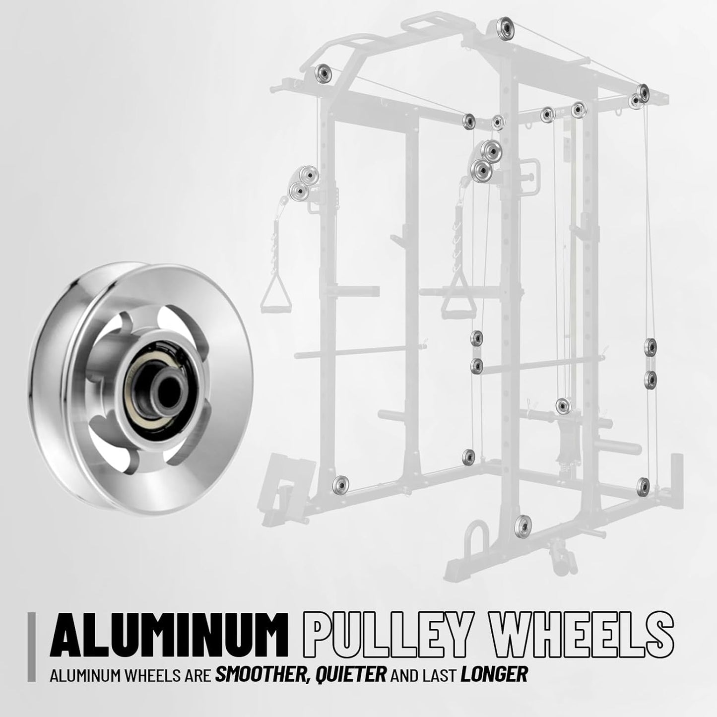 Mikolo Power Cage, Power Rack with Cable Crossover System, 1500LBS Squat Rack with LAT Pull Down System, Workout Cage with Pulley System for Fitness Home Gym