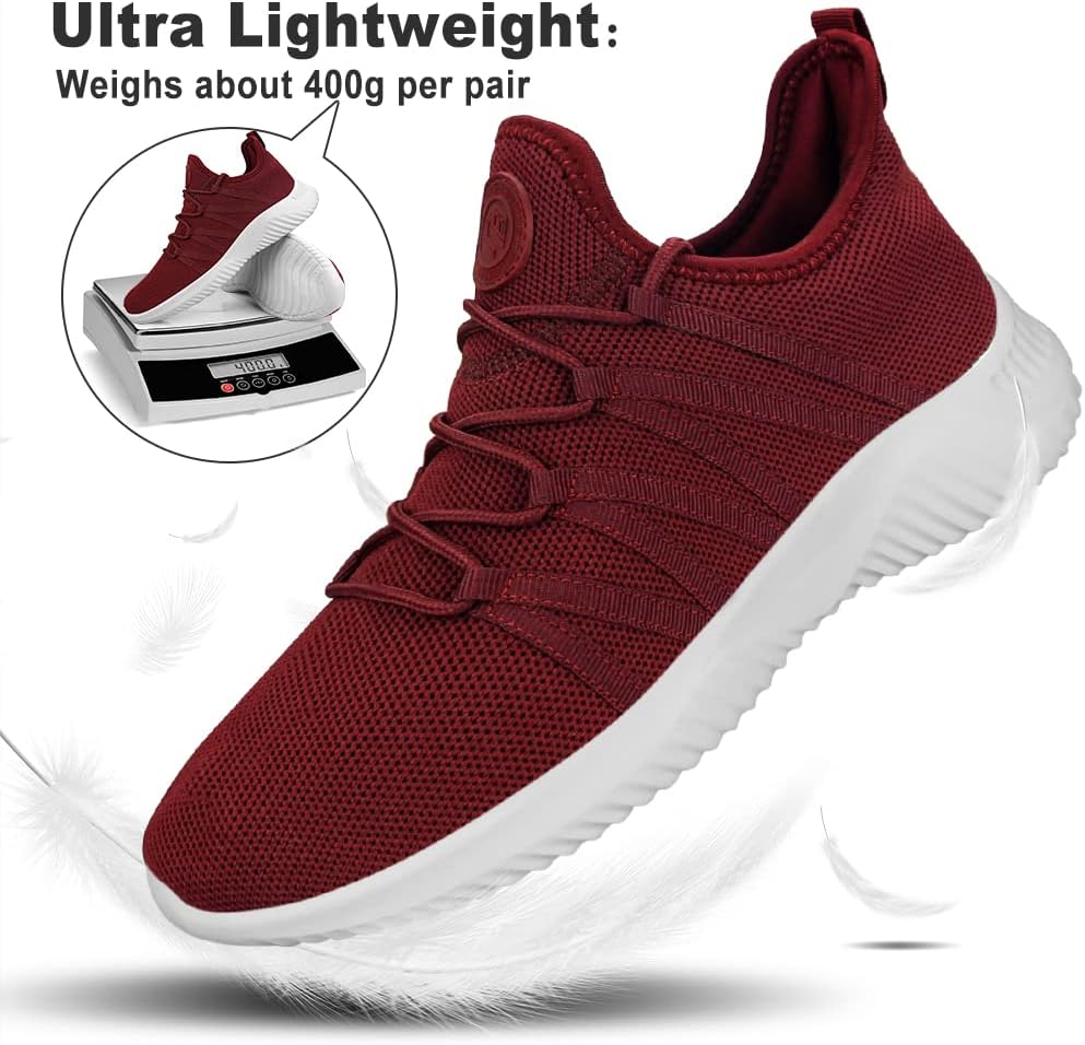 Feethit Mens Slip On Running Shoes Breathable Lightweight Comfortable Fashion Non Slip Sneakers for Men