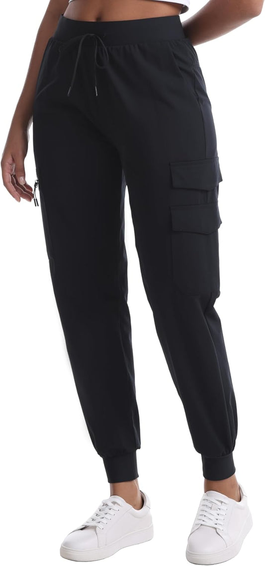 Women's Hiking Pants with Pockets Water Resistant Lightweight Quick Dry Cargo Pants for Travel Outdoor
