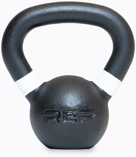 REP Fitness Single Kettlebells 5lb to 50lb Range, Cast Iron, Strength Training, Adjustable Weight, Power Workout Equipment, Home Gym, Free Weights, Dumbbell Alternative, Exercise, Men, Women