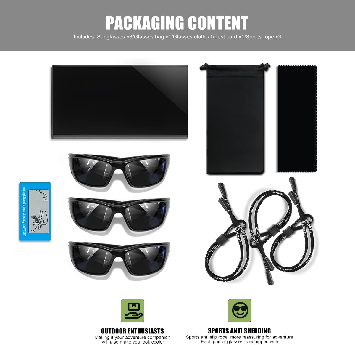 Polarized Sunglasses for Men Women Sports Goggles Lightweight Frame Cycling Running Fishing Driving UV400 Protection