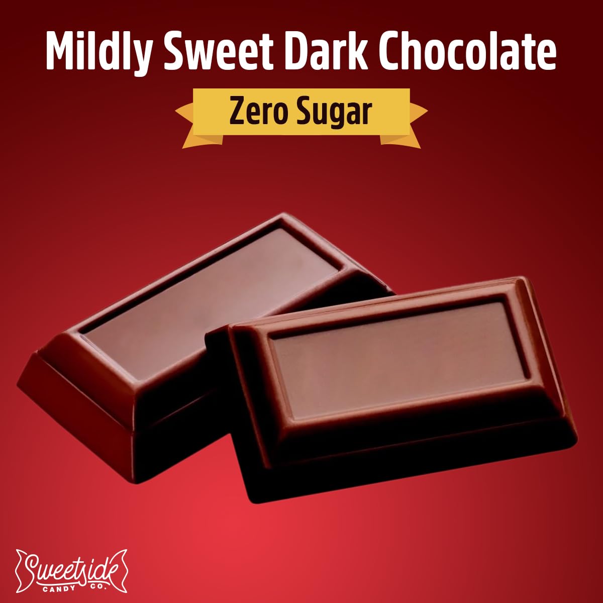 Zero sugar - 2 pounds - Special Dark Chocolate Candy Bulk Pack Individually Wrapped Sugar Free Chocolate Candy Bar Snack Size for Office Cravings.