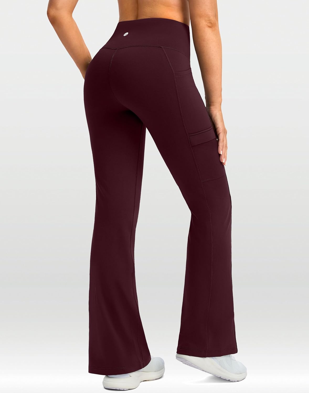 G Gradual Women's Fleece Lined Pants Water Resistant Winter Thermal Flare Leggings Hiking Snow Pants for Women 4 Pockets