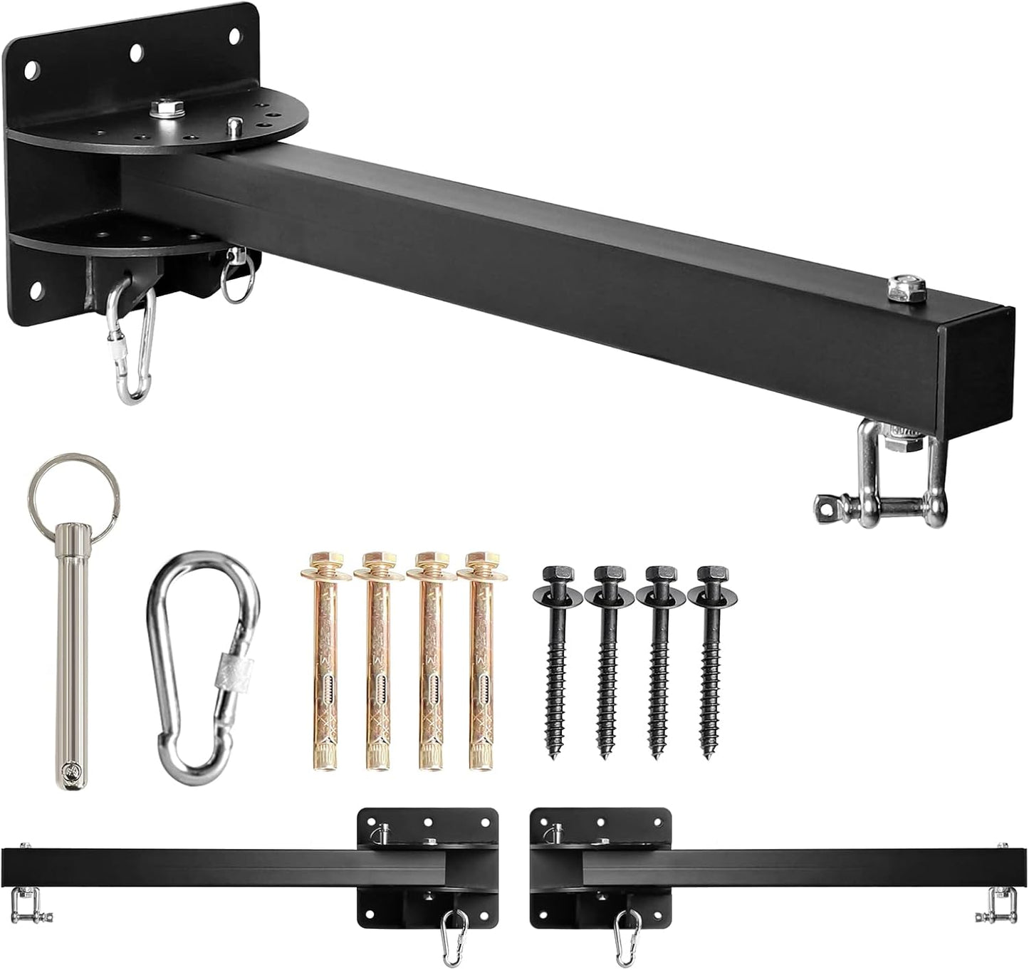 Wall Mount Heavy Bag Hanger, Heavy Duty Punching Bag Stand, Adjustable Heavy-Duty Boxing Bag Wall Bracket for Home or Gym, for Kickboxing Bag, Muay Thai Bag (Supports up to 900Ib)