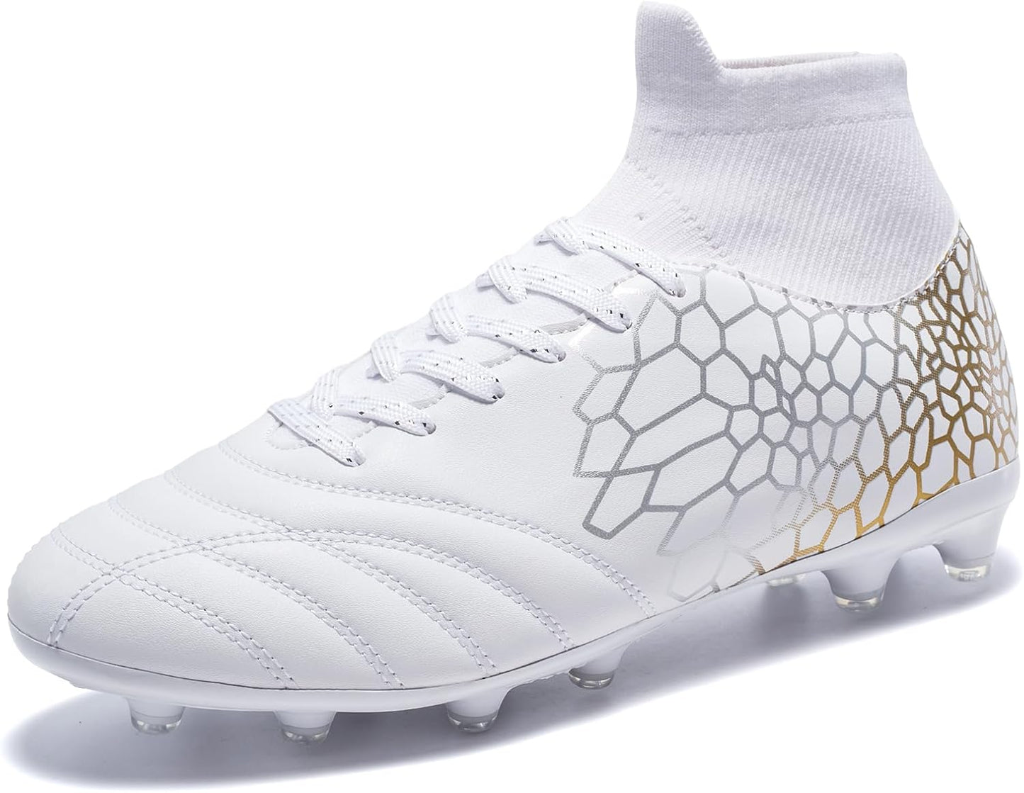 Boys Girls Soccer Cleats Youth Training Football Cleats High-top Soccer Shoes for Little/Big Kid