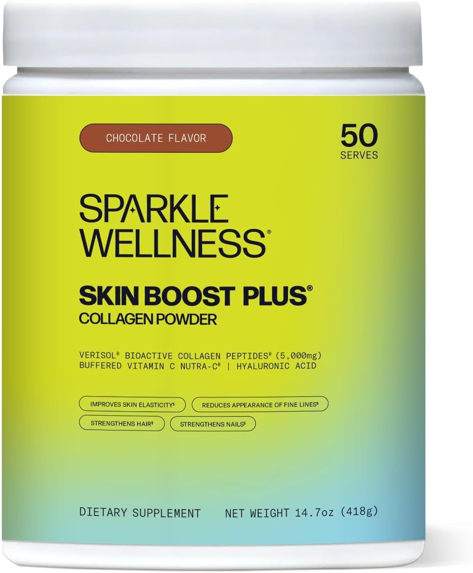 Skin Boost Plus (Chocolate) [50-Serves] | Collagen Powder Supplement with Verisol Bioactive Hydrolyzed Collagen Peptides, Vitamin C & Hyaluronic Acid to Improve Skin Elasticity