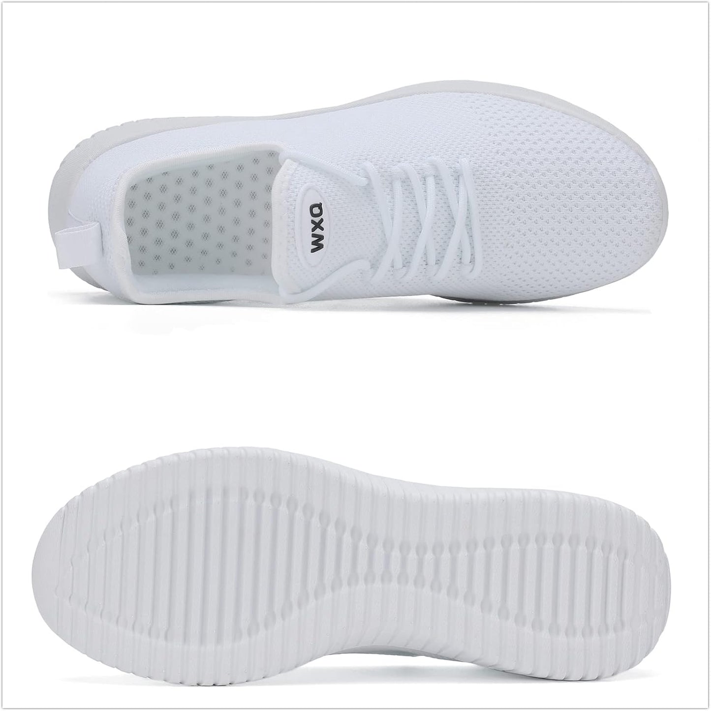 WXQ Men's Running Shoes Comfortable Lightweight Breathable Walking Shoes Mesh Workout Casual Sports Shoes