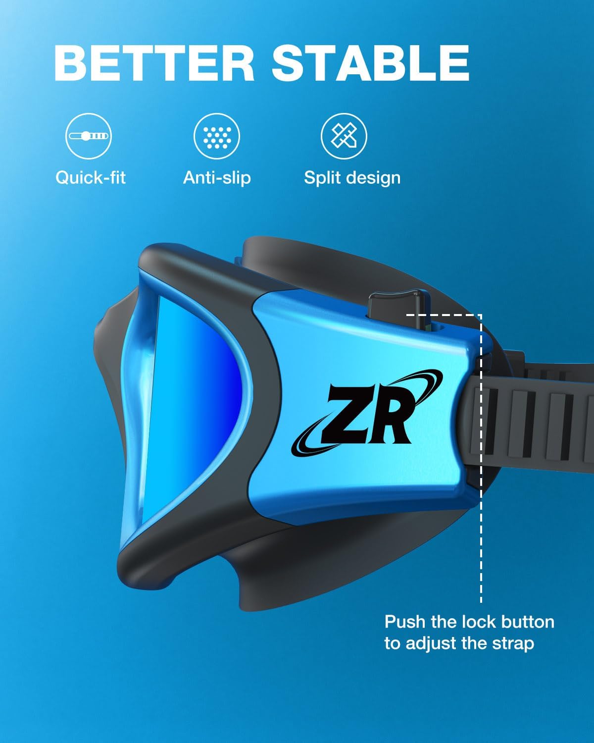 ZIONOR Swim Goggles, G1 MAX Polarized Anti-Fog Swimming Goggles for Men Women