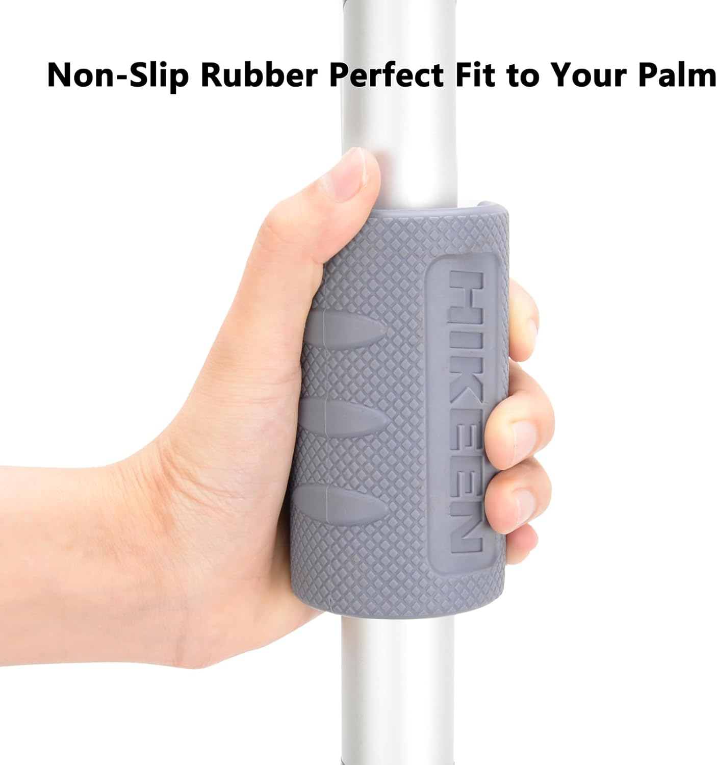 Hikeen Thick Bar Dumbbell Grips,Non Slip Hard Rubber Barbell Grips,Grips for Weight Lifting, Muscle Building-1.77", 2", 2.25" & 2.75" Outer Diameter