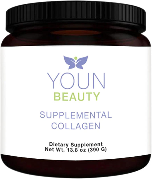 YOUN Beauty Supplemental Collagen Powder by Holistic Plastic Surgeon Dr. Anthony Youn, 30 Servings (Unflavored) – Fortigel, Fortibone & Verisol Multi-Collagen Peptides for Skin Health