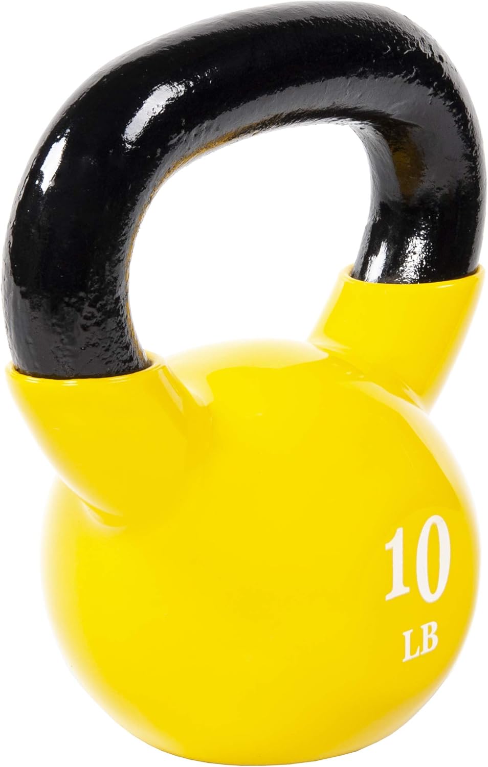 Signature Fitness All-Purpose Color Vinyl Coated Solid Cast Iron Kettlebell Weight