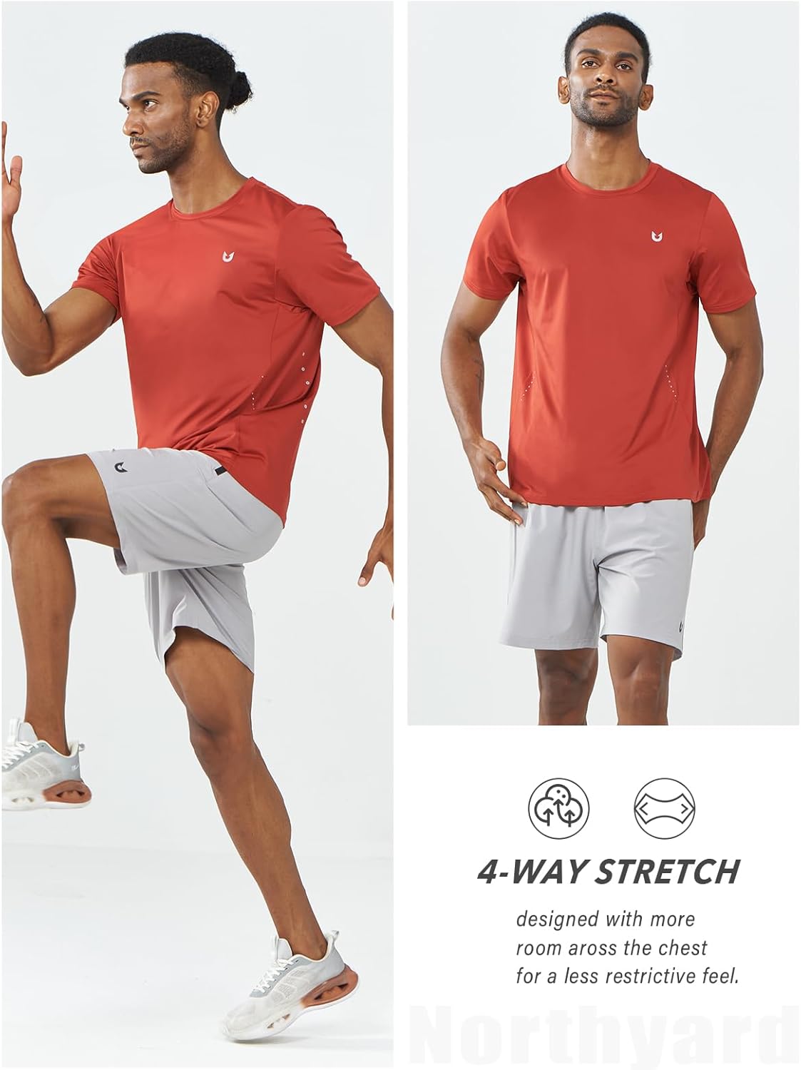 NORTHYARD Mens Athletic Shirts Short Sleeve Gym Workout Running Training Sports Performance T Shirt Basic Tee for Men