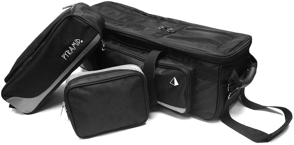 Pyramid Path Triple Tote Roller Plus Bowling Bag with Detachable Shoe Bag (Fits US Mens Size 15), Accessory and Side Pocket, Lightweight Travel Design