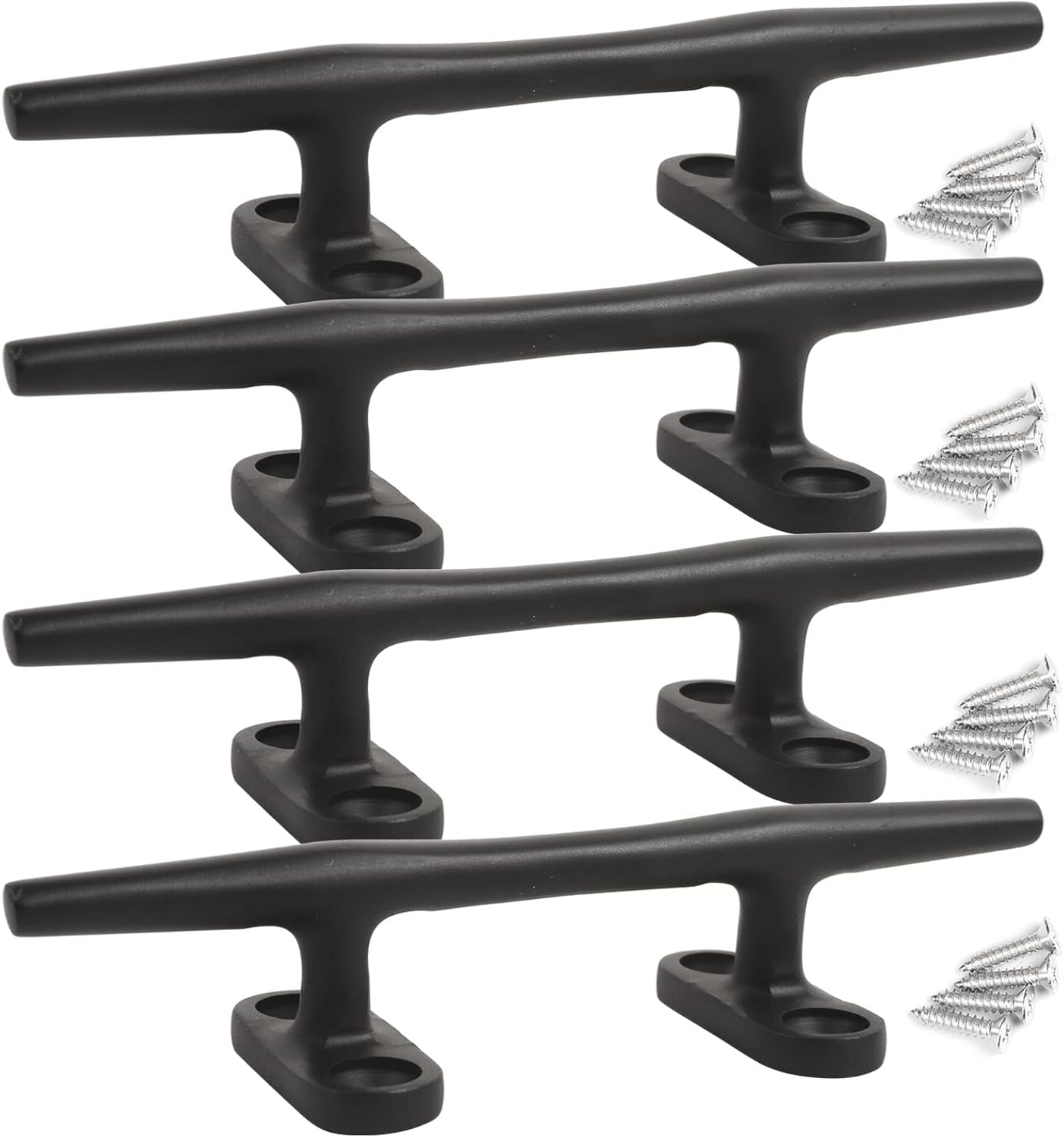 Boat Cleats 4 inch/5 inch/6 inch/8 inch Marine Dock Cleats Stainless Steel Boat Rope Cleat with Fasteners for Marine, Deck, Nautical Décor