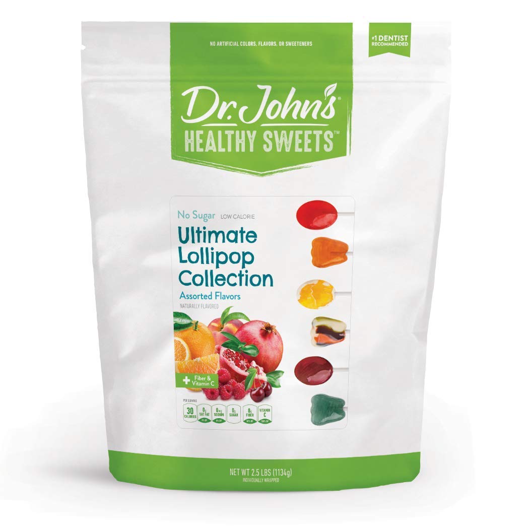 Dr. John’s Sugar Free Candy, Healthy Lollipops with Zero Sugar, Low Calorie Snacks, Keto Friendly Hard Candy Sweets, Ultimate Collection, 150 Count, 2.5 LB