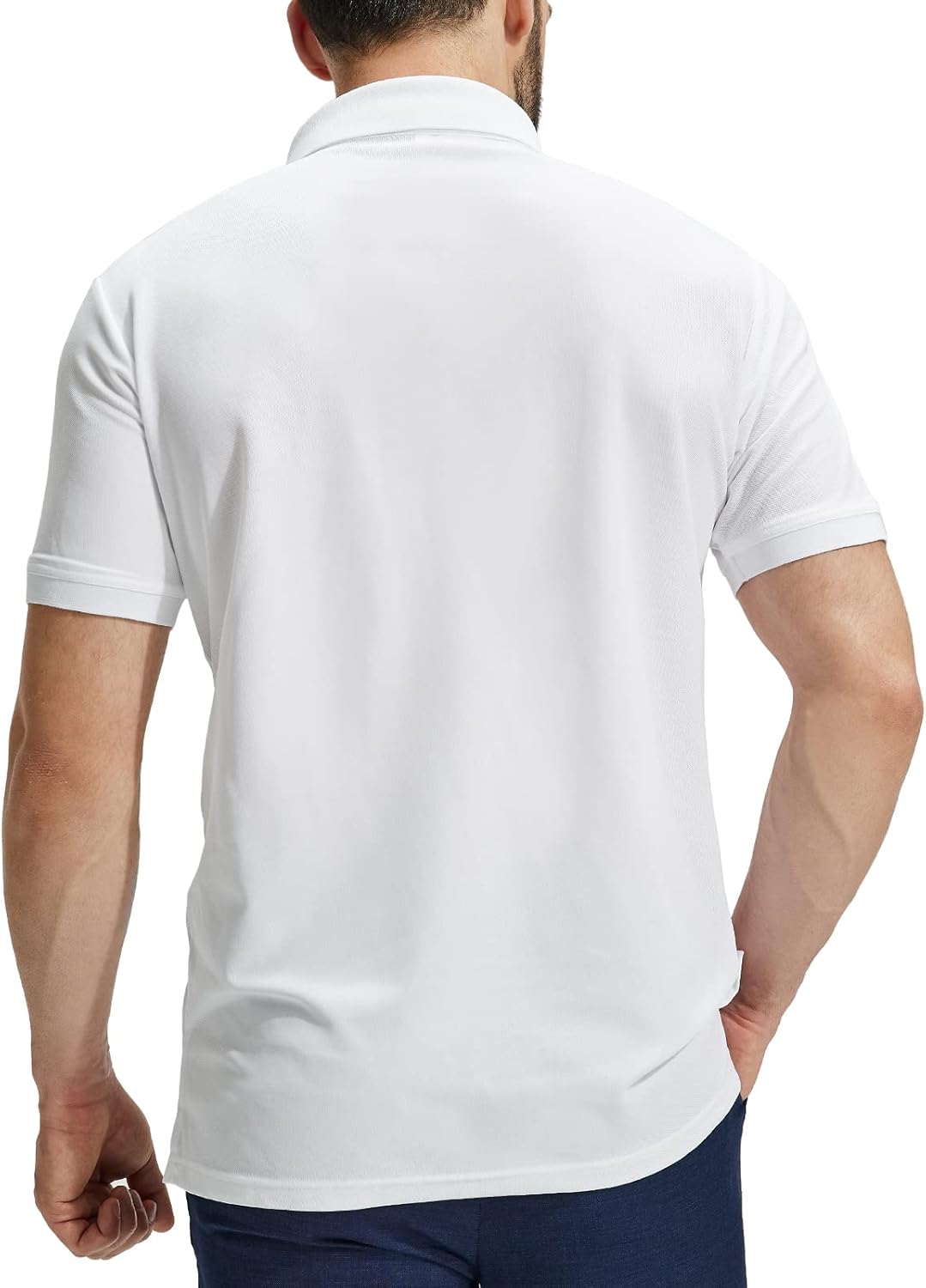 MIER Polo Shirts for Men Short Sleeve Quick Dry Polyester Collared Shirts Casual Golf Shirts, Moisture-Wicking