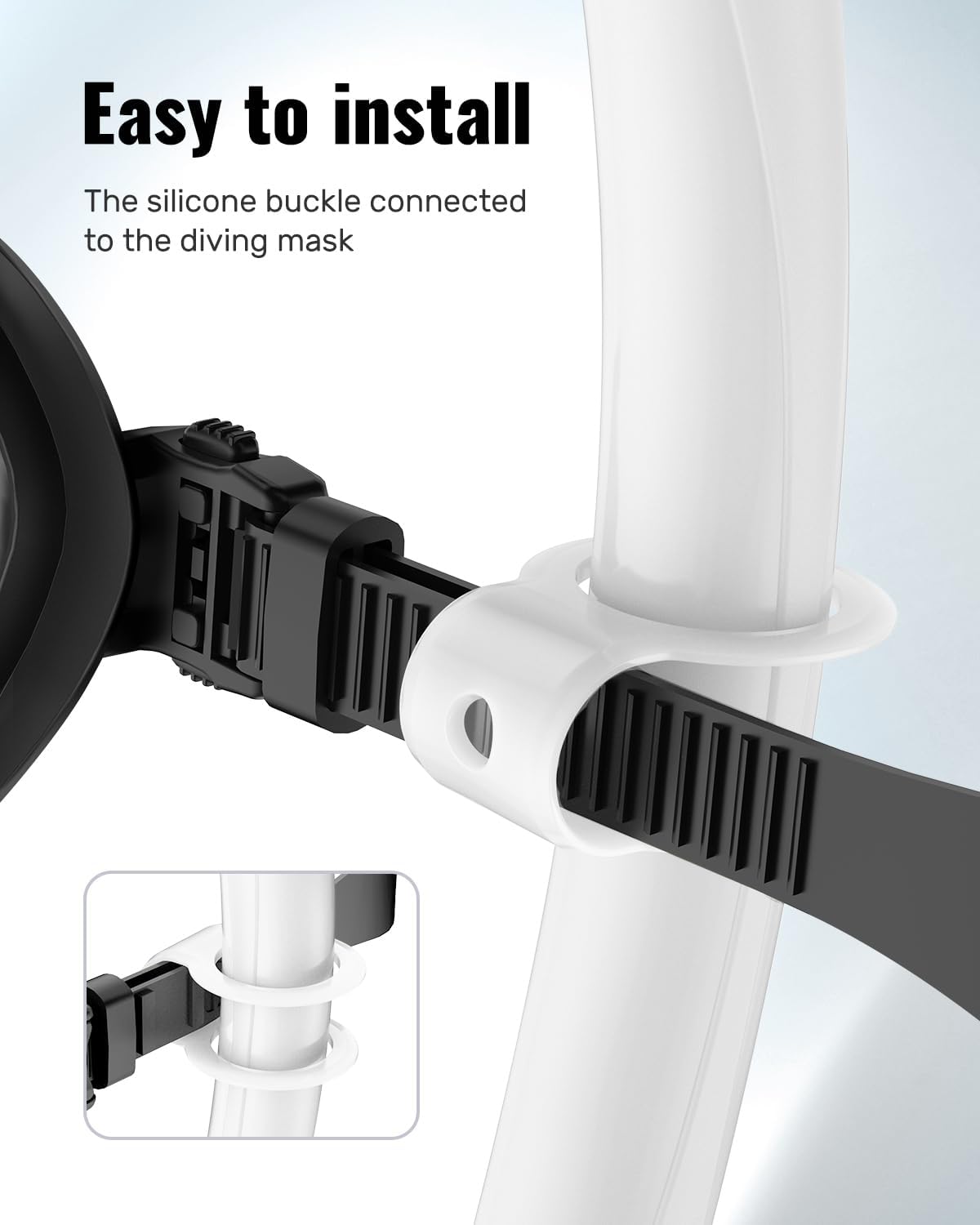 W WSTOO Adults Diving Snorkel Breathing Tube Silicone Flexible Foldable Snorkel Anti-Drop for Freediving Swim Training,Diving and Scuba Diving,Easy to Carry for Travel