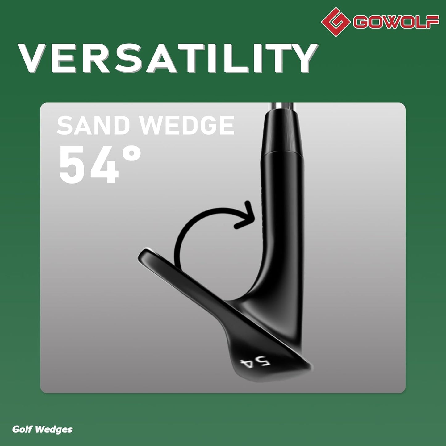 Gowolf Forged Golf Wedges 50/52/54/56/58/60/69 Degree Single or Sets for Men, Right Hand Premium Full Face Gap Wedge Sand Wedge Lob Wedge Golf Club, Great Golf Gifts - CNC Milled Face for More Spin