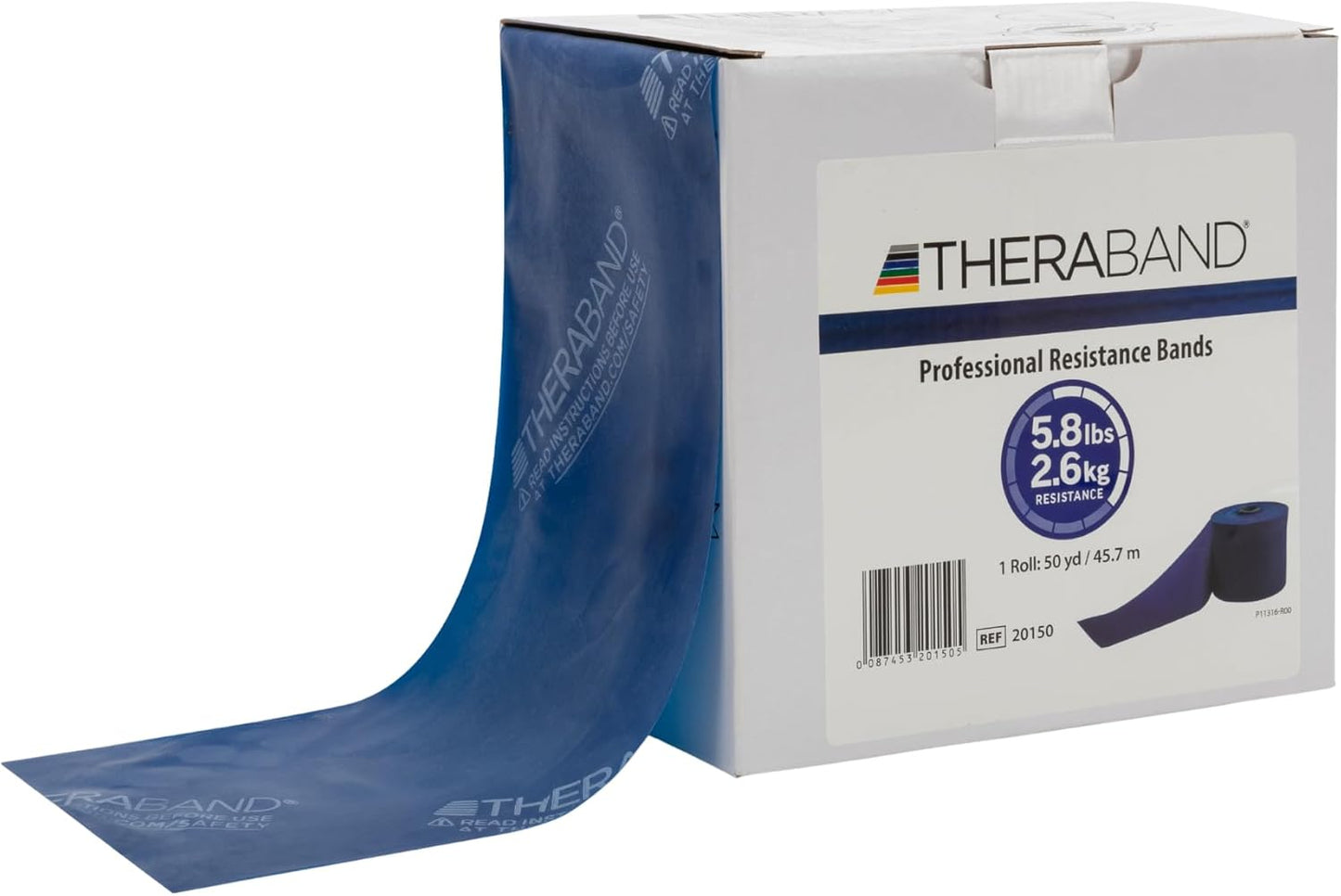 THERABAND Resistance Bands, 50 Yard Roll Professional Latex Elastic Fitness Band For Upper & Lower Body & Core Exercise, Physical Therapy, Pilates, Yoga, Stretching, Home Workouts, & Rehab