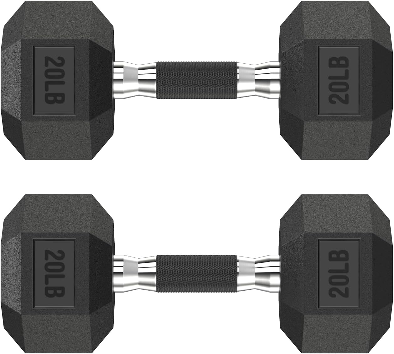 Hex Dumbbell Set 2.5-400 lb, Rubber Encased Exercise & Fitness Dumbbells, Weights Dumbbells Set of 2, Hand Weight for Strength Training