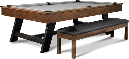 Nixon Billiards - Hunter Slate Billiard Pool Table(Metal Leg) - Brushed Walnut - 7 FT and 8 FT - White Glove Installation