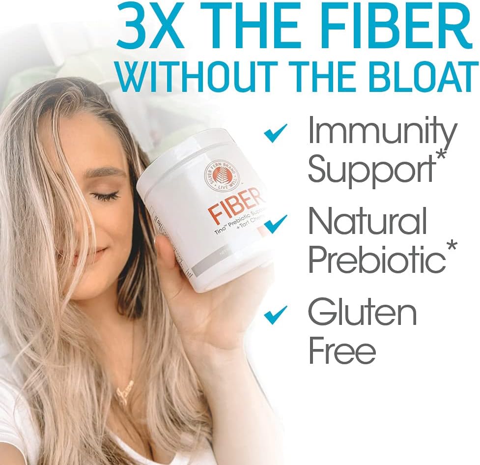 Tino High Fiber Supplement Powder - Non-GMO, Pre-Biotic, Water Soluble, Digestive Friendly, Powdered Mix - Add to Water, Juice, Shakes, Cereal & More (2 Canisters - 15.9 Oz. ea.)