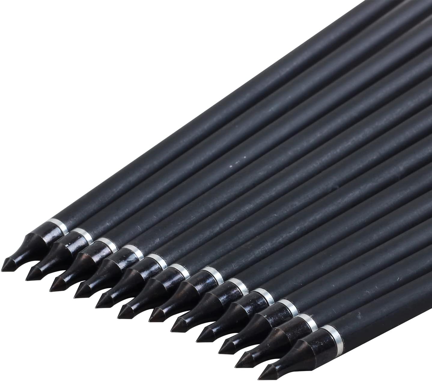 Archery 31" Hunting Arrows with 4" Natural Turkey Feather Carbon Arrows Target Practice Arrows for Traditional Bow Recurve Bow & Longbow - 12Pcs