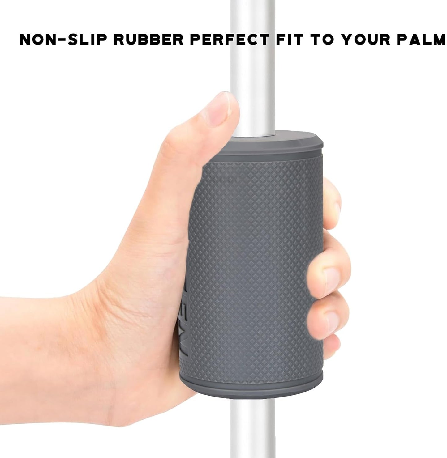 Hikeen Thick Bar Dumbbell Grips,Non Slip Hard Rubber Barbell Grips,Grips for Weight Lifting, Muscle Building-1.77", 2", 2.25" & 2.75" Outer Diameter